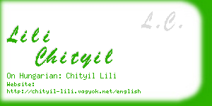 lili chityil business card